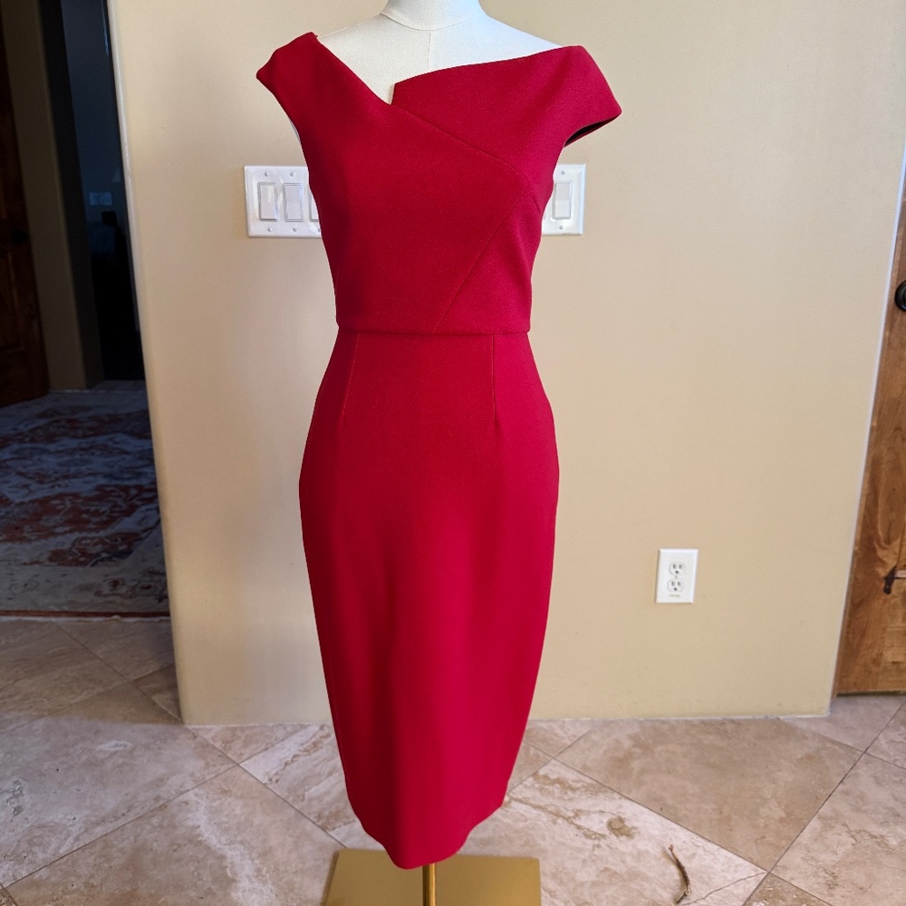 Roland Mouret Red Sheath Dress